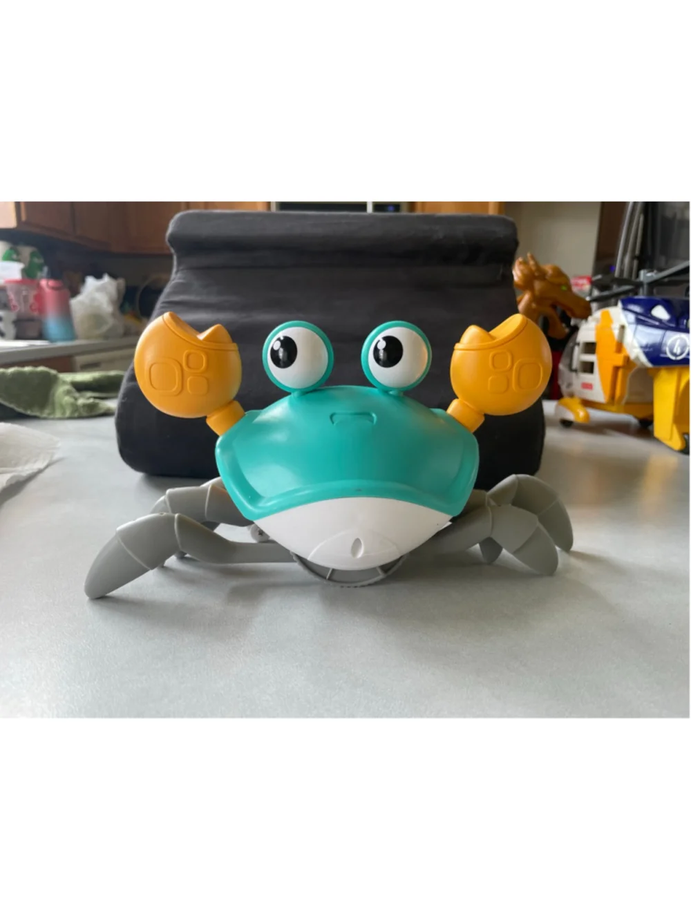 Tiyol Kids Crawling Crab Learning Toy One Size Teal and Orange
